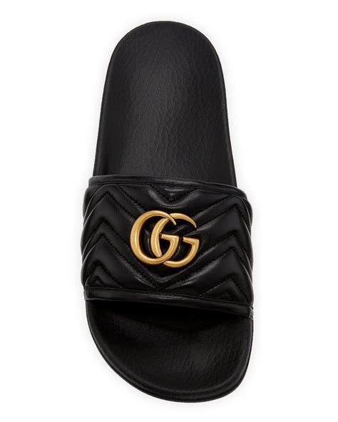 gucci black pursuit sandals|gucci black sandals flat.